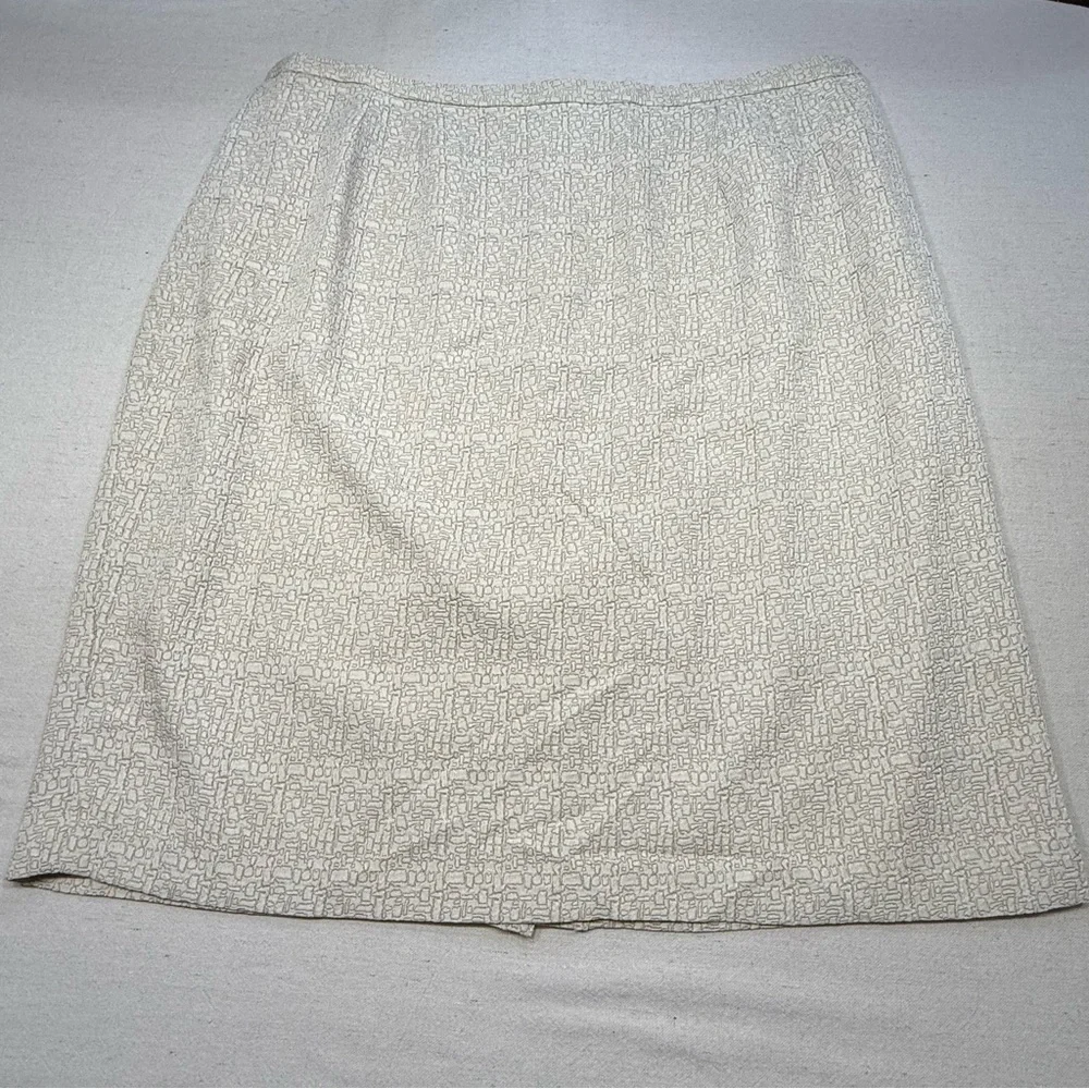 Blacker Woman by Stanley Blacker Beige Short-Sleeve/Skirt Suit Set - Size 24W